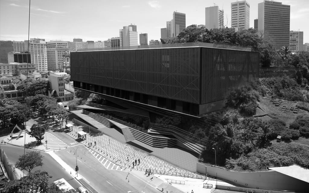 Prédio do BNDES - Navegar é preciso. Projetar não é preciso.